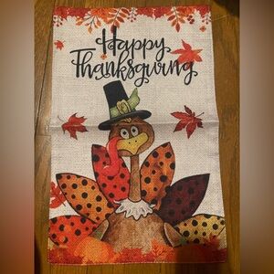 Garden Flag Autumn Fall Thanksgiving 12" x 18" NWOT